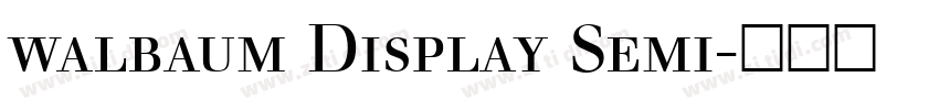 walbaum Display Semi字体转换